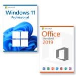 Microsoft Windows 11 Pro + Microsoft Office 2019 Standard licenses for 3 devices