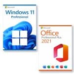 Microsoft Windows 11 Pro + Microsoft Office 2021 Professional Plus license for 3 PC